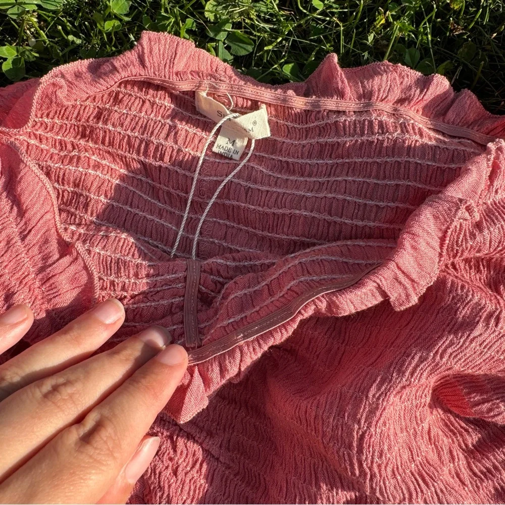Pink Ruched Crop Top